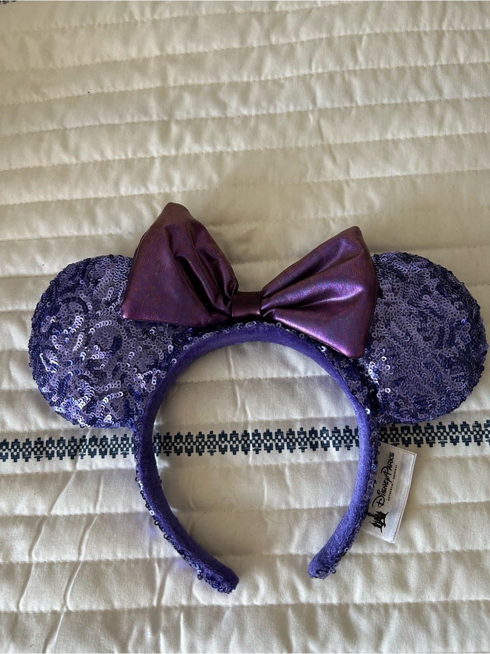 Disney Purple Sequin Minnie Ears Headband